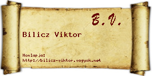 Bilicz Viktor névjegykártya